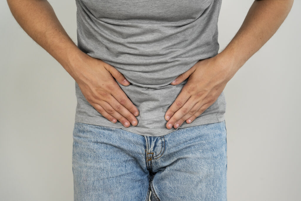 homem com problemas para urinar